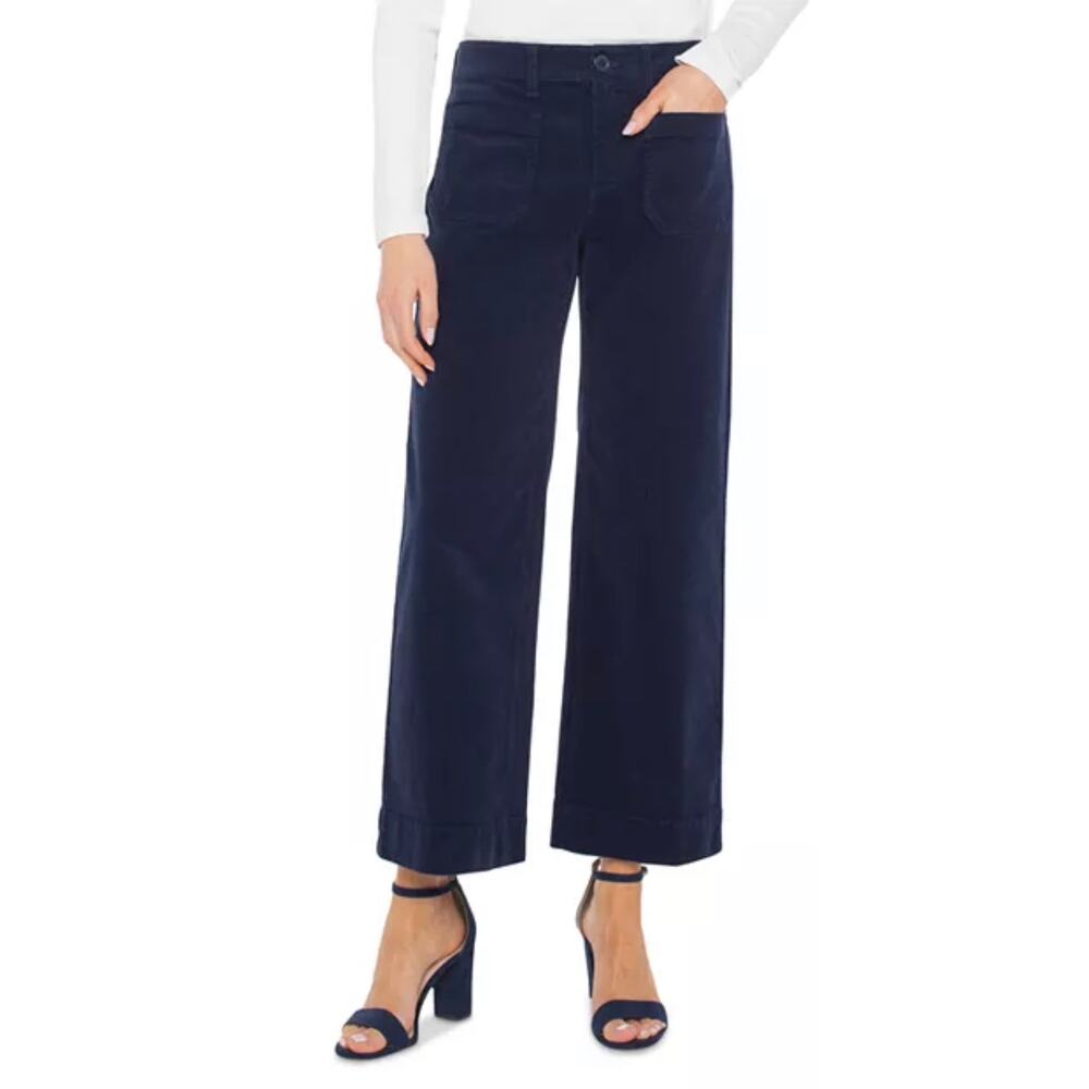 Liverpool Corduroy Pants Women’s SZ 10/30 NWT Crop Wide Leg Arctic Night Blue